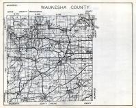 Waukesha County Map, Wisconsin State Atlas 1933c